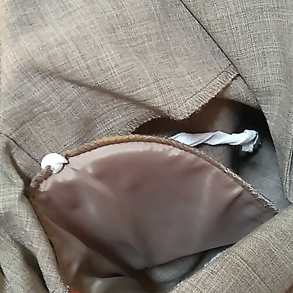 Sag Harbor Brown/Tan  2 Piece Skirt Suit. Size 14 Tall - Picture 13 of 15